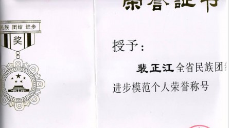 全省民族團結(jié)進步模范個人